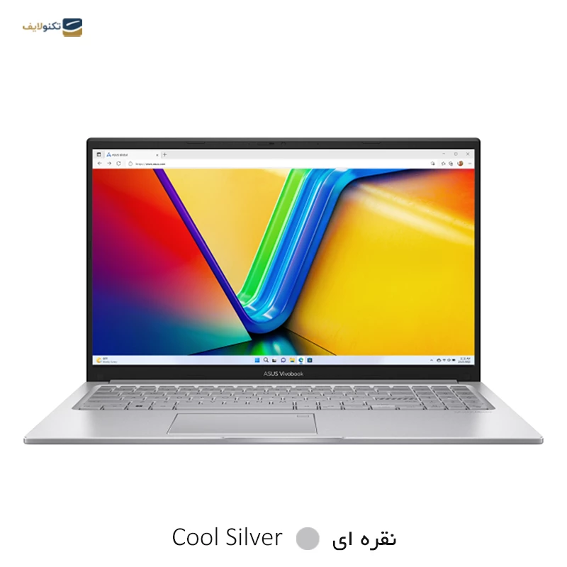 لپ تاپ ایسوس Vivobook 15 X1504VA با طراحی باریک و رنگ نقره‌ای