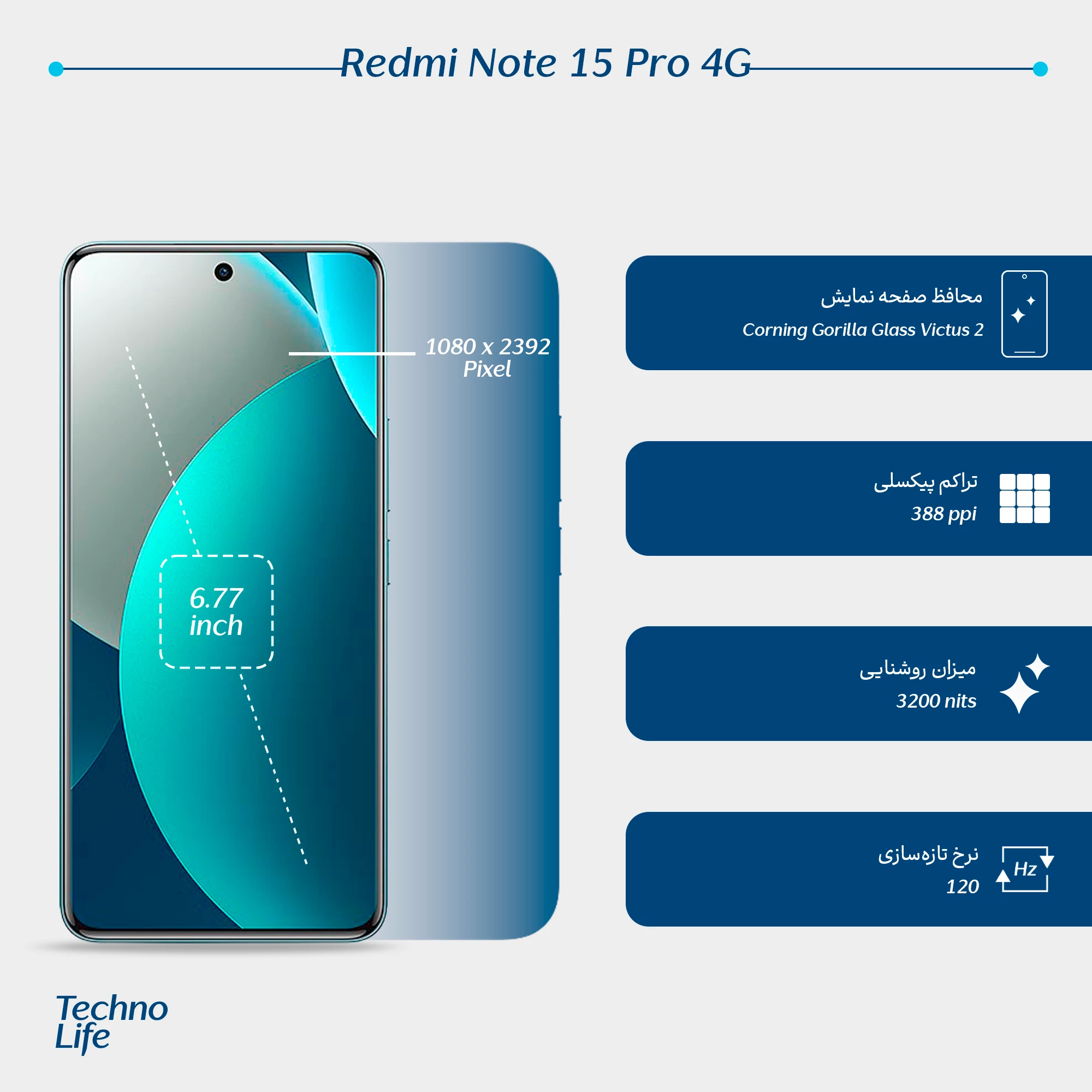 گوشی موبايل شیائومی مدل Redmi Note 15 Pro 4G ظرفیت 512 گیگابایت رم 12 گیگابایت - تصویر 5